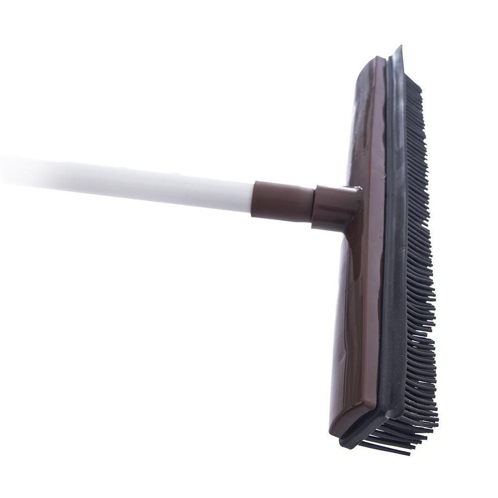 Effective rubber brush for floors, carpets and pools