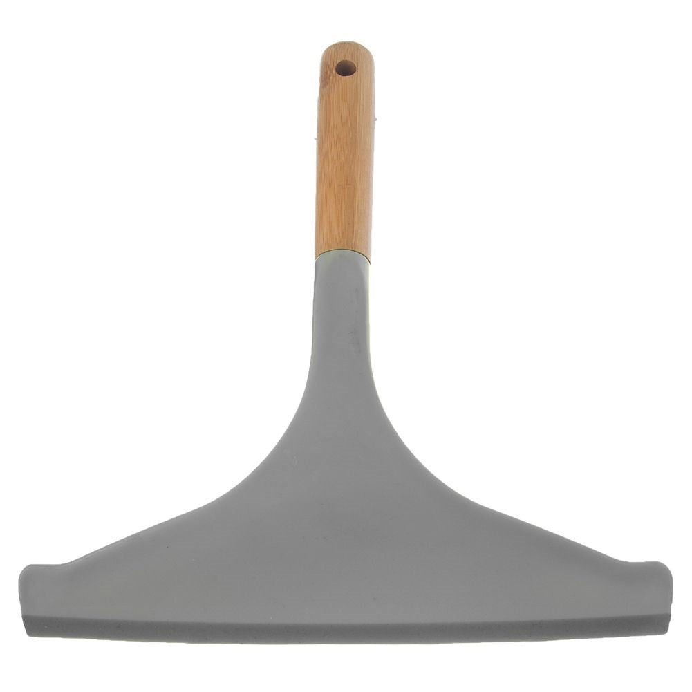 Effective water scraper with durable bamboo handle