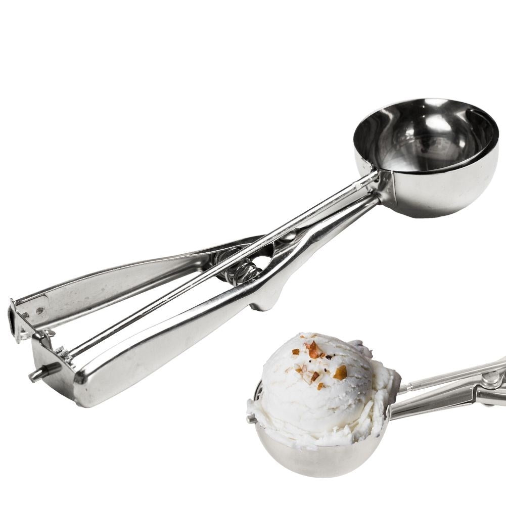 Efficient glass scoop in stainless steel, dishwasher safe