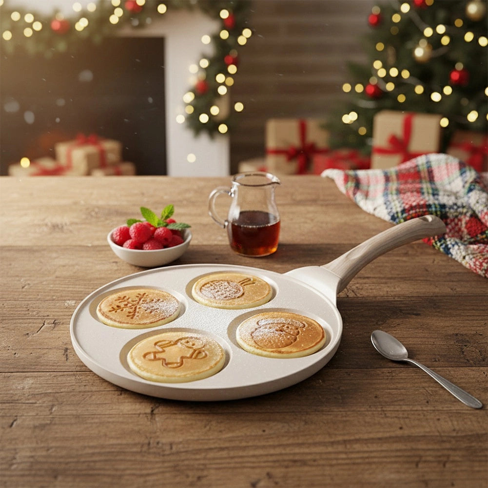 Egg & Pancake Pan, Non-Stick Granite, 4 Slots, 26 cm