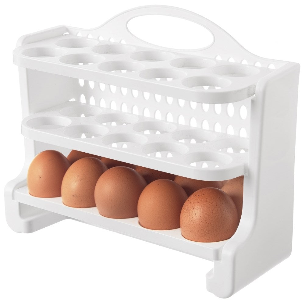 Egg Storage for Refrigerator - 30 Eggs, Three Levels