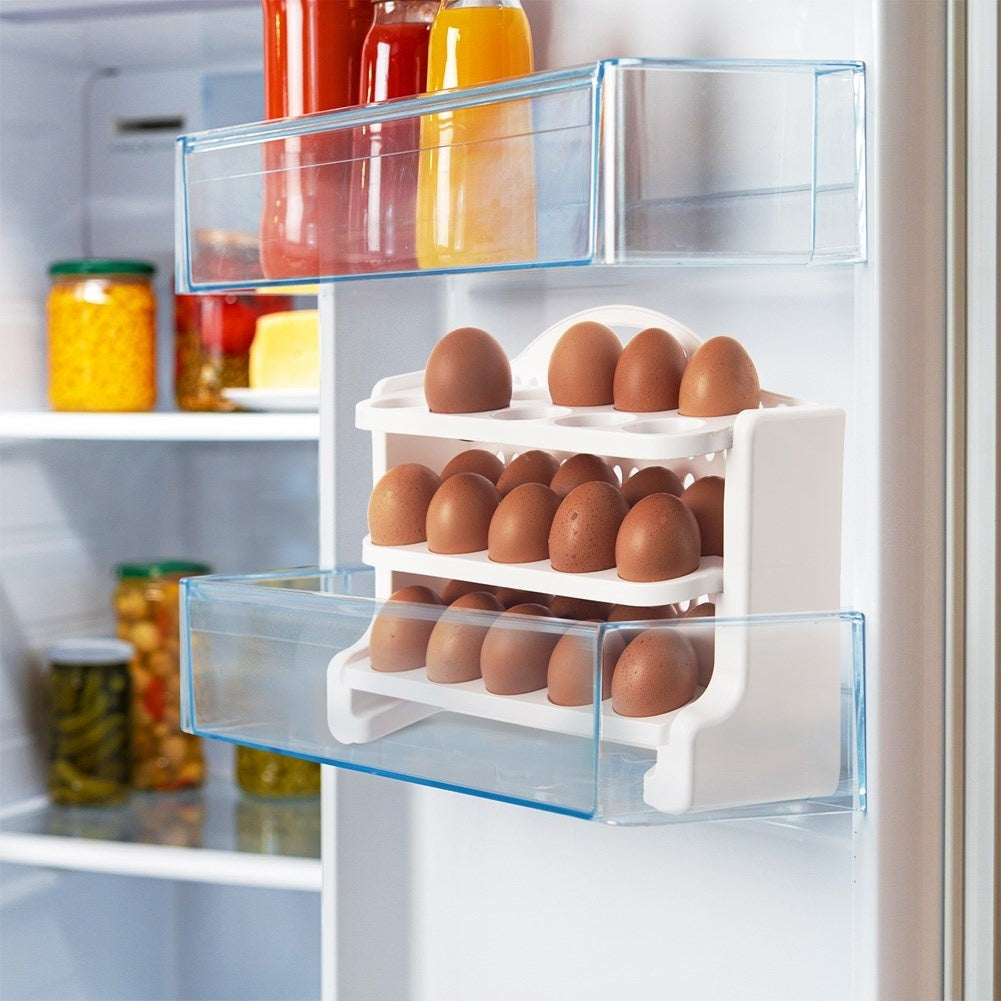 Egg Storage for Refrigerator - 30 Eggs, Three Levels