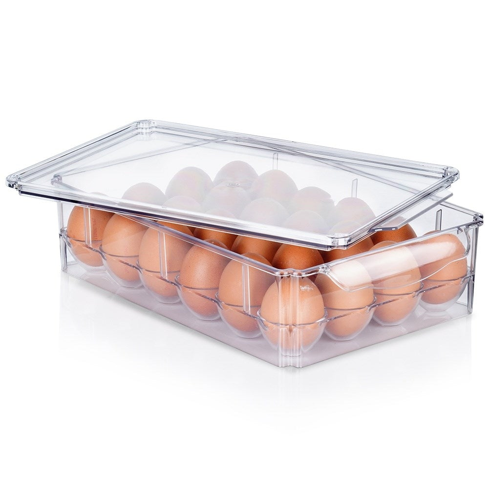 Egg Storage with Lid - Holds 24 Eggs