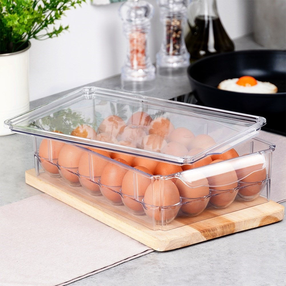 Egg Storage with Lid - Holds 24 Eggs