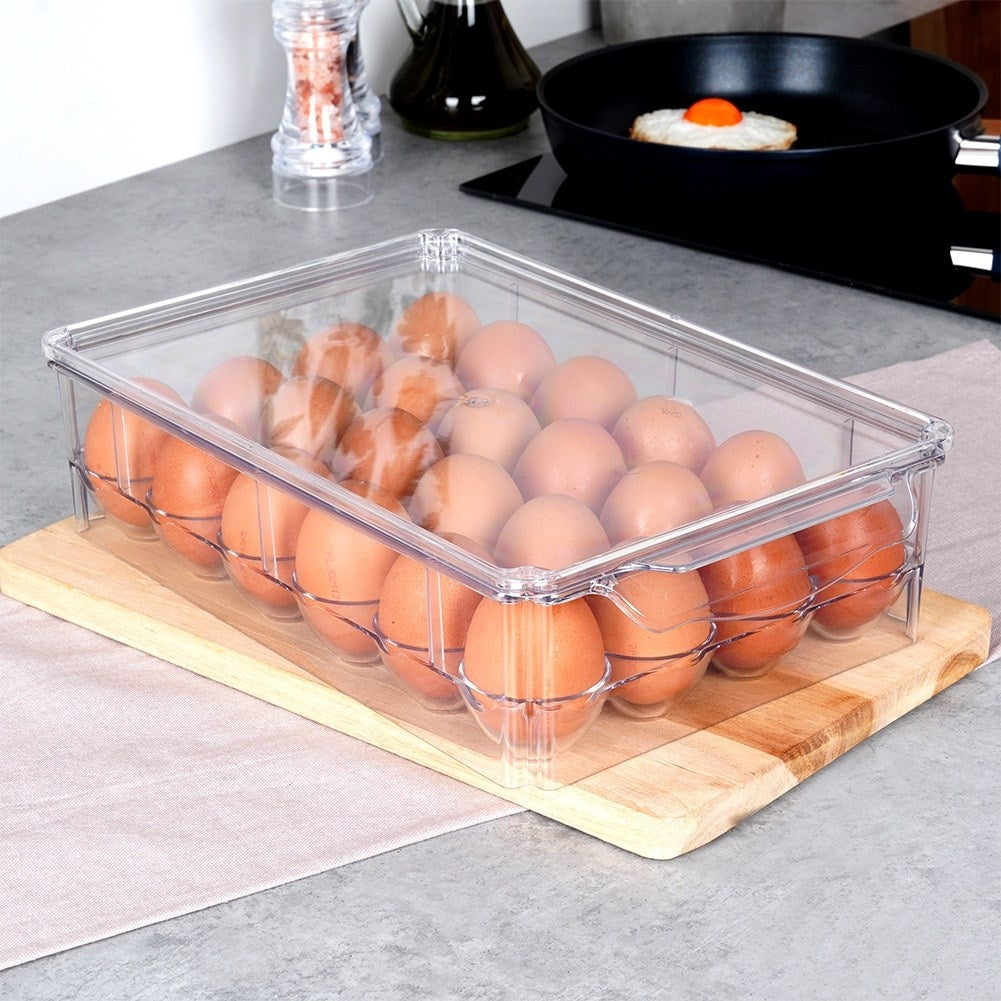 Egg Storage with Lid - Holds 24 Eggs