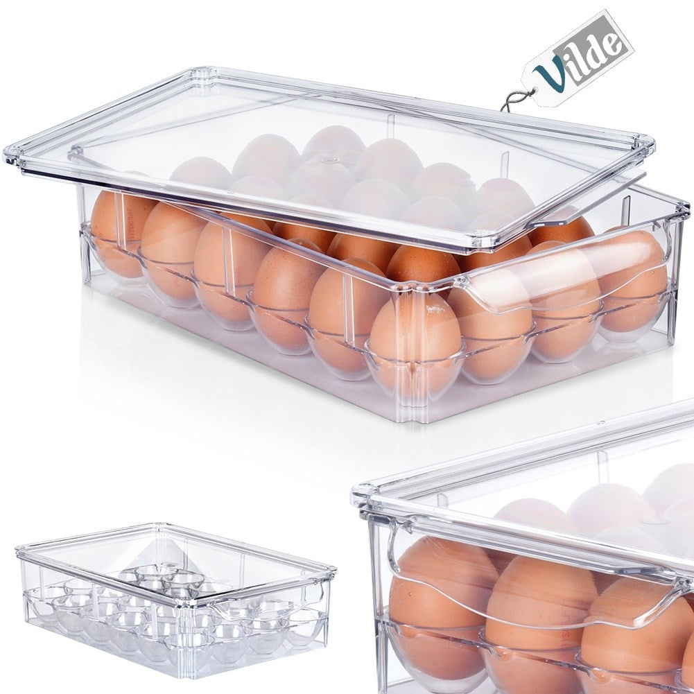 Egg Storage with Lid - Holds 24 Eggs