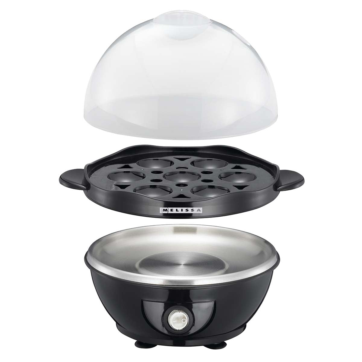 Egg boiler 7 eggs with transparent button 360W Black