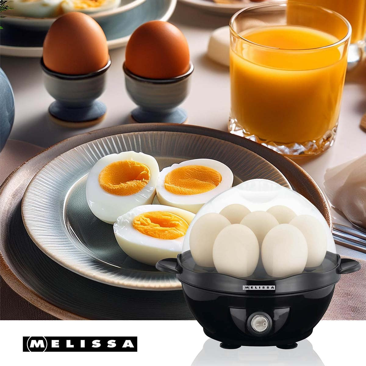 Egg boiler 7 eggs with transparent button 360W Black