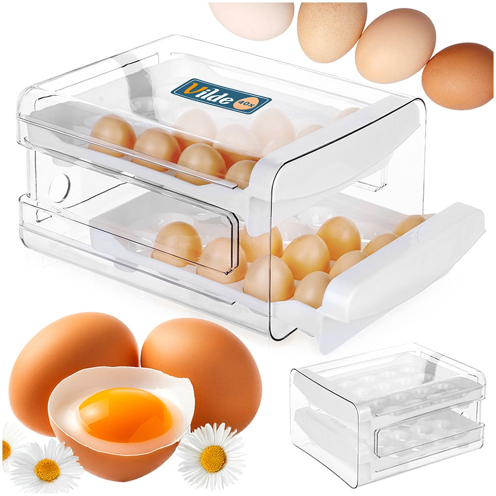 Egg container for 40 eggs, 2 levels