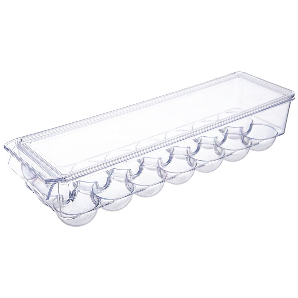 Egg container with lid for 14 eggs