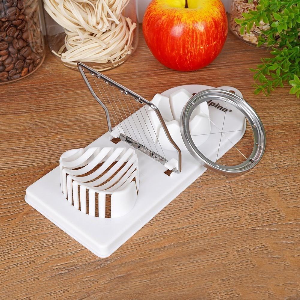 Egg slicer and egg divider 2-in-1: Robust, dishwasher safe