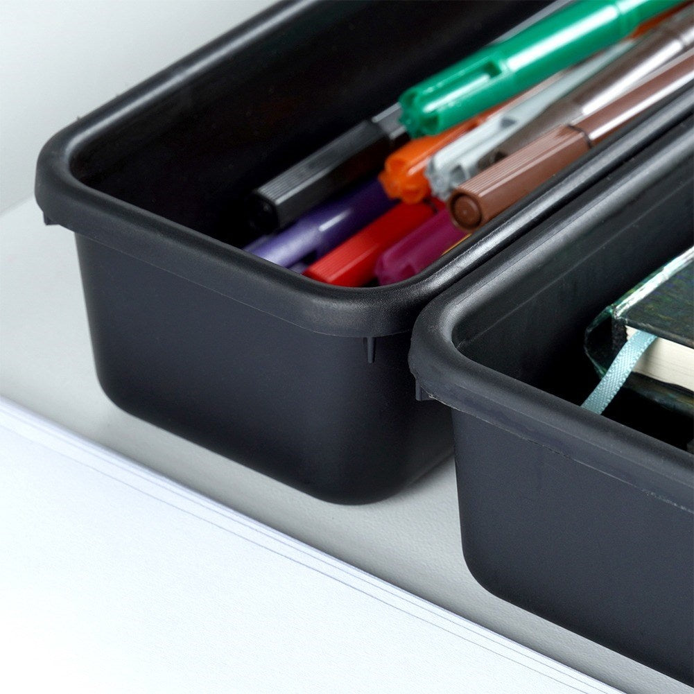Eight drawer organizers in three sizes for office and home
