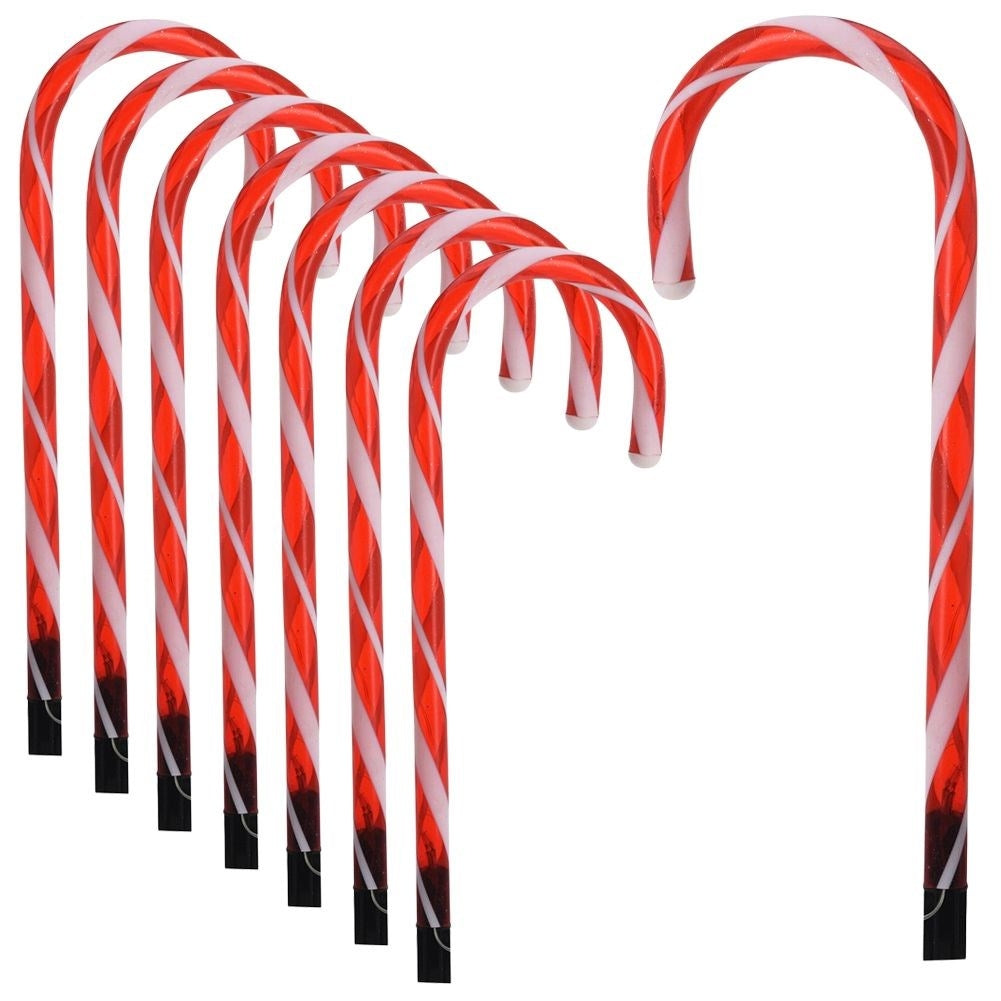 Eight glowing Christmas sticks with 56 LED lights