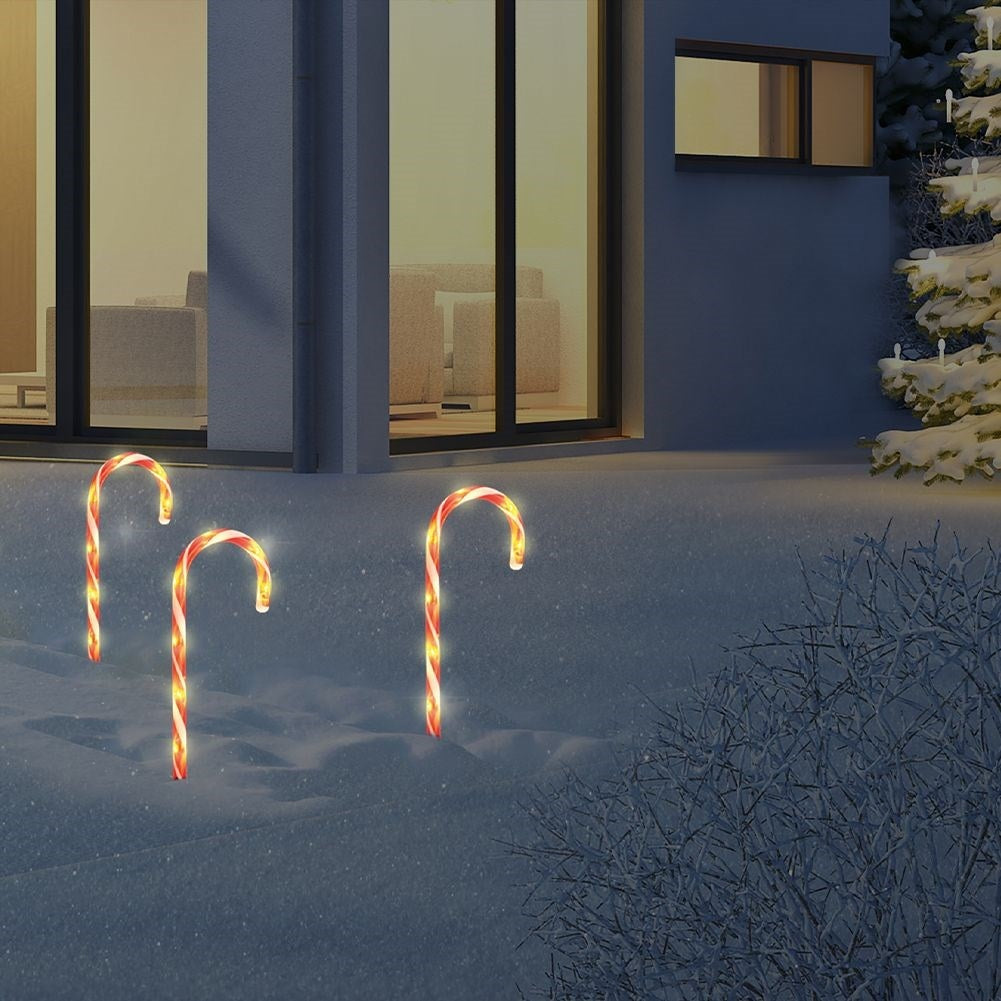 Eight glowing Christmas sticks with 56 LED lights