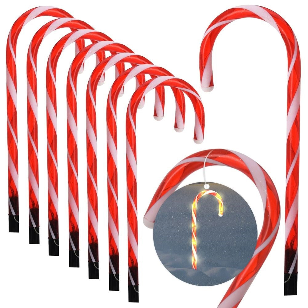 Eight glowing Christmas sticks with 56 LED lights
