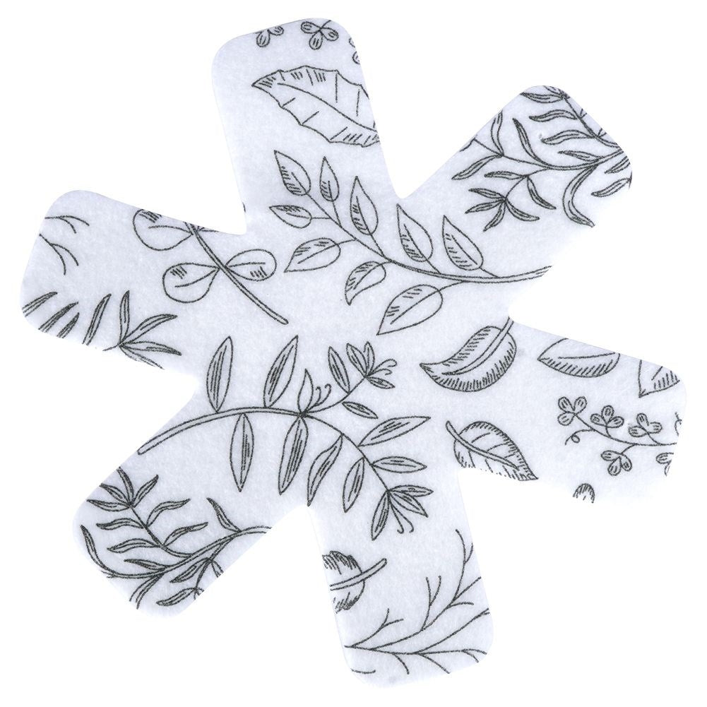 Eight protective felt pads for kitchen utensils