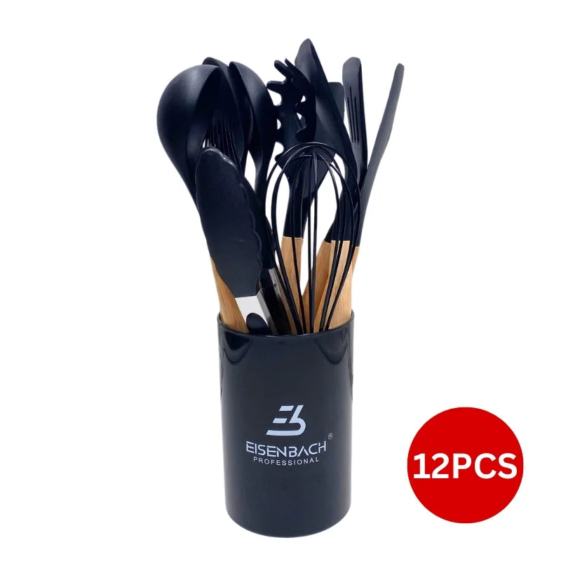 EisenbachA0022: 12-Piece Kitchen Utensils Set - Wood