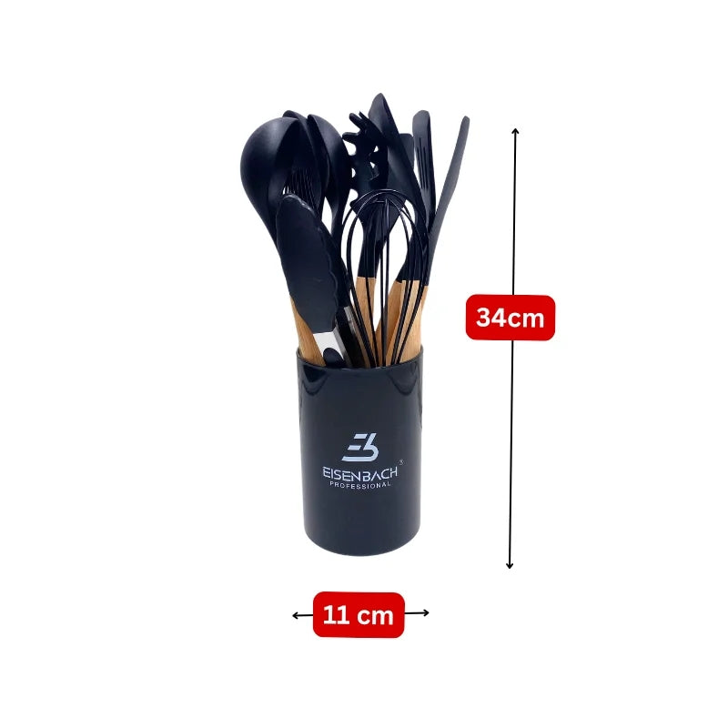 EisenbachA0022: 12-Piece Kitchen Utensils Set - Wood