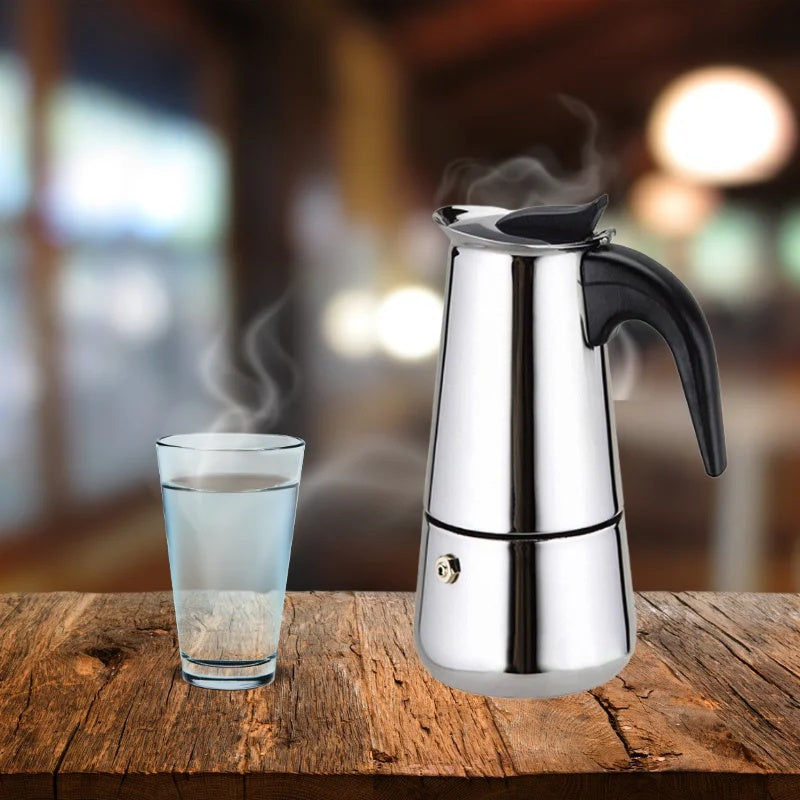 Eisenbach EB-400CM: S/S Cafetiere Expresso Coffee Maker- 4 Cups