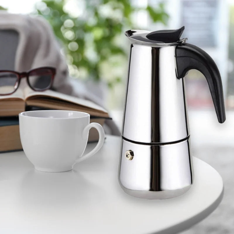 Eisenbach EB-600CM: S/S Cafetiere Expresso Coffee Maker- 6 Cups