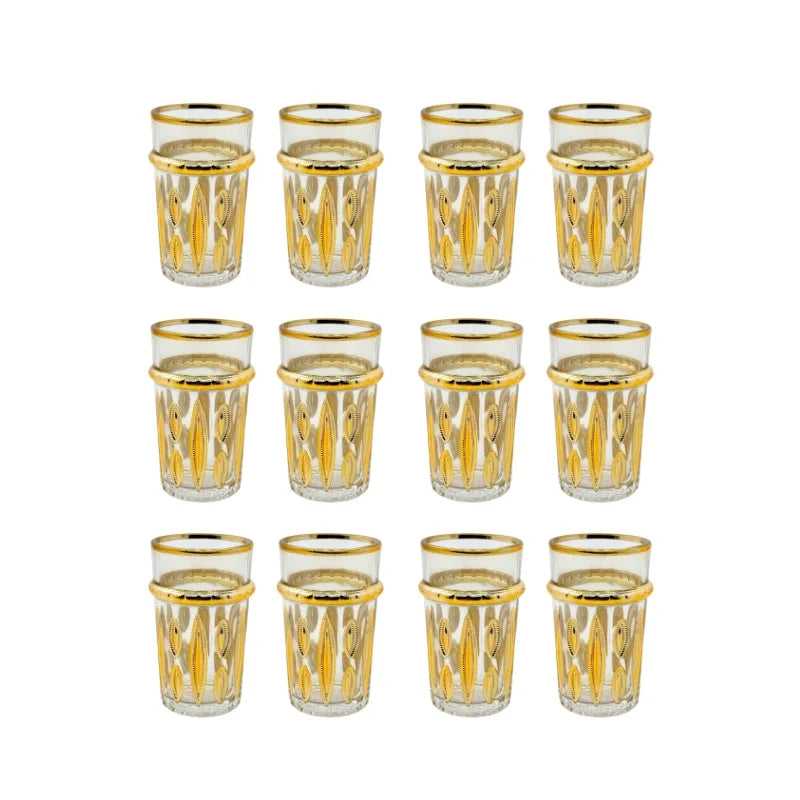 Eisenbach EB-GLS12G: 12 Pieces Tea Glasses with Gold Accent