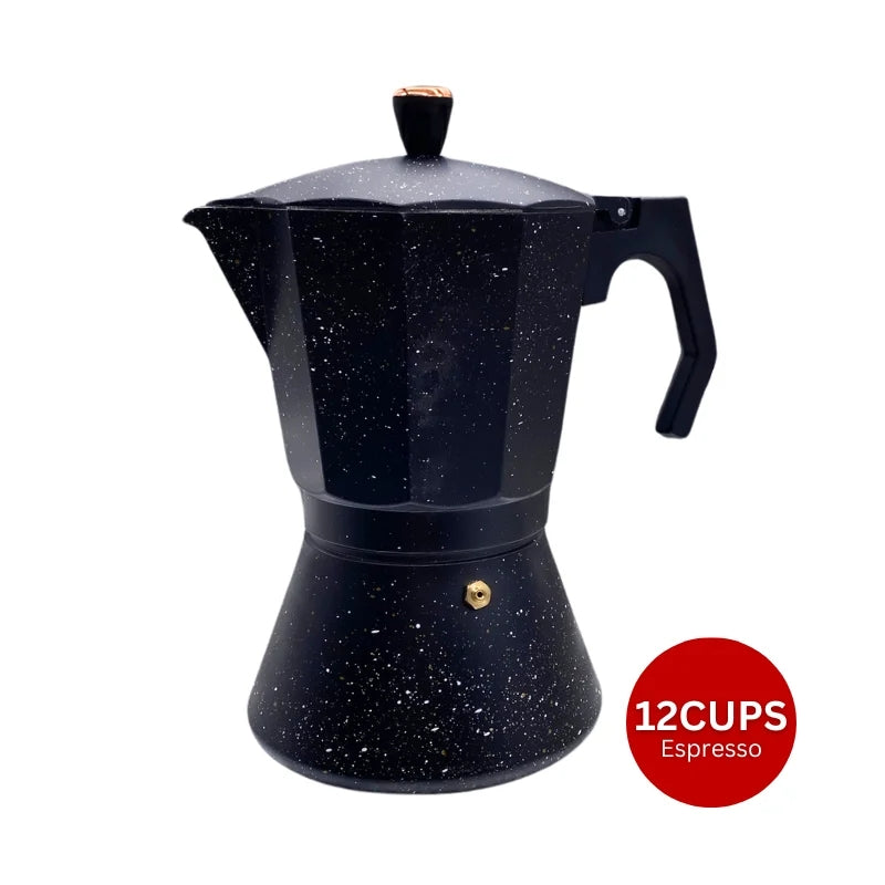 Eisenbach LSS012:Aluminum Espresso Moka Pot Coffee Maker - 12 Cups