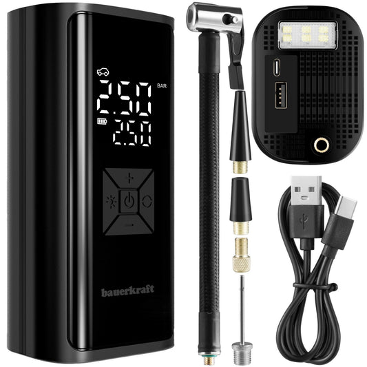 Electric Air Pump Compressor, 150 PSI, 6000mAh Power Bank