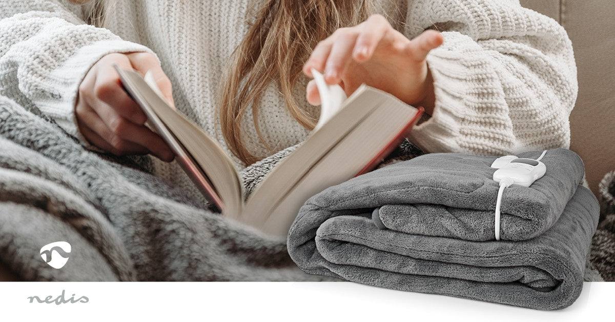 Electric Blanket, Fleece, 9 Heat Settings, 200x180 cm, Washable