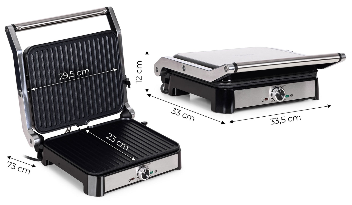 Electric Contact Grill, 2000W, Non-Stick, 180 Open