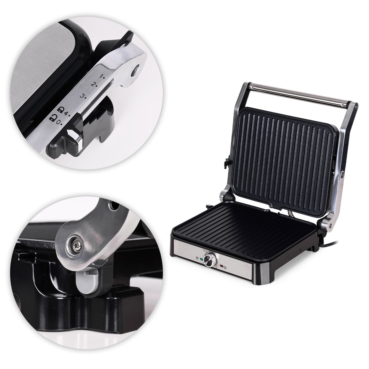 Electric Contact Grill, 2000W, Non-Stick, 180 Open