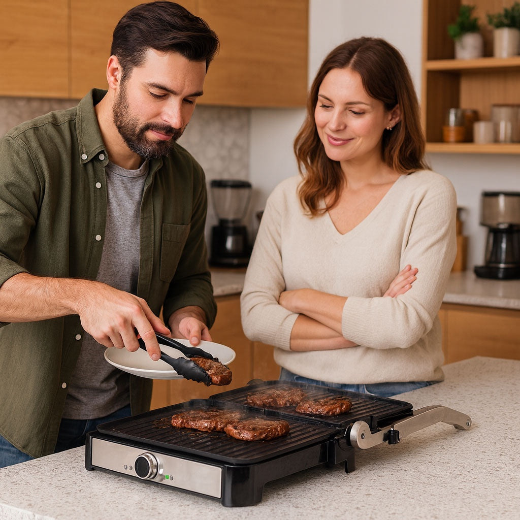 Electric Contact Grill, 2000W, Non-Stick, 180 Open