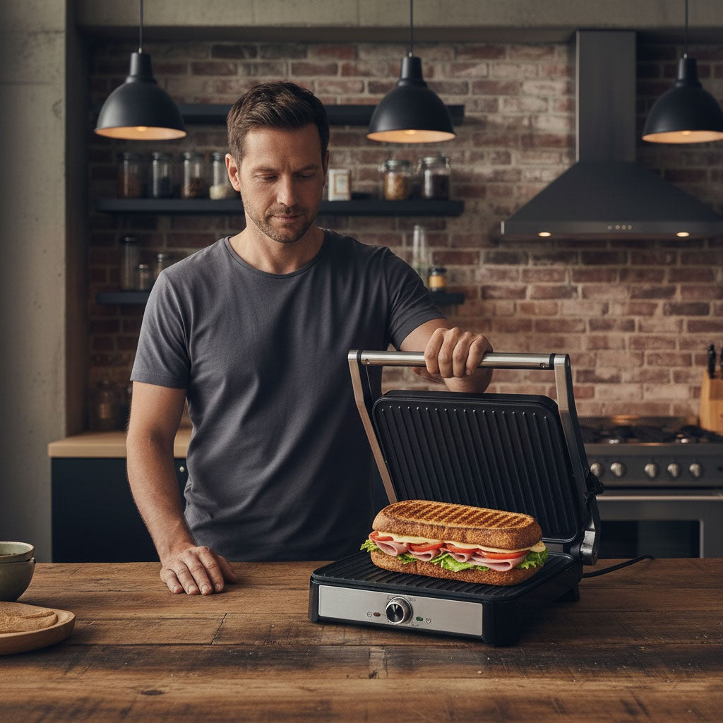 Electric Contact Grill, 2000W, Non-Stick, 180 Open