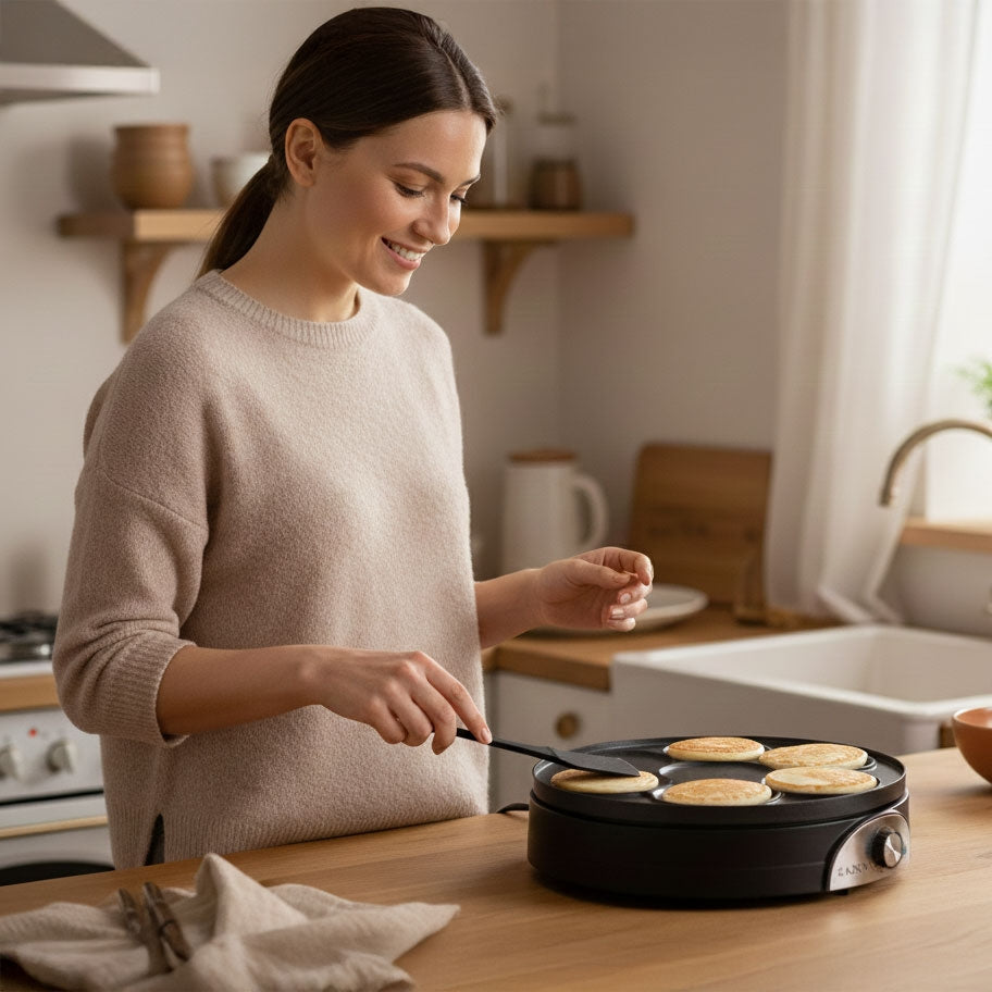 Electric Double-Sided Crepe Maker, Non-Stick, 1500W