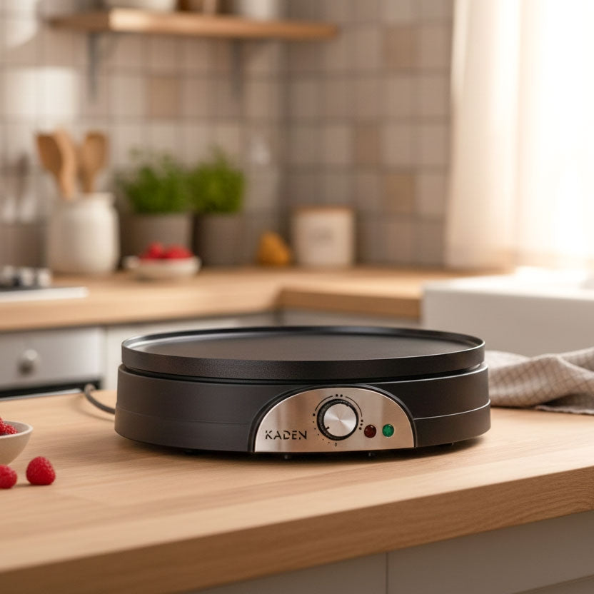 Electric Double-Sided Crepe Maker, Non-Stick, 1500W