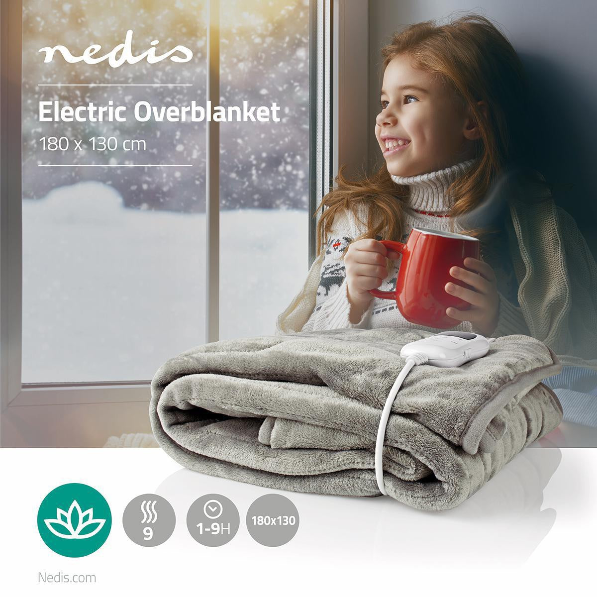 Electric Felt | Felt | 1 Person | 180 x 130 cm | 9 Heat settings | Washable | Overheat Protection | Digital control | Fleece