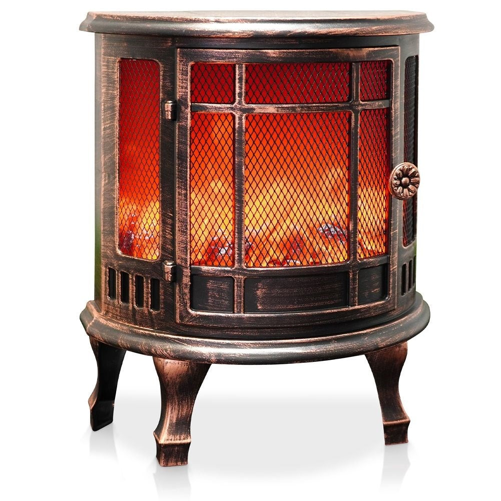 Electric Fireplace with Realistic LED Lights and Burning Effects
