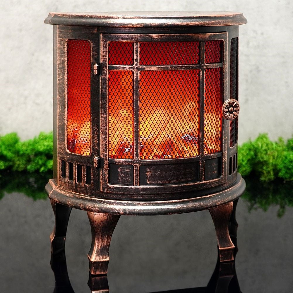 Electric Fireplace with Realistic LED Lights and Burning Effects