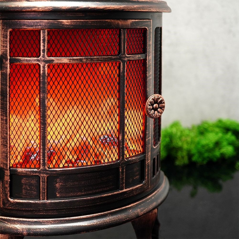 Electric Fireplace with Realistic LED Lights and Burning Effects
