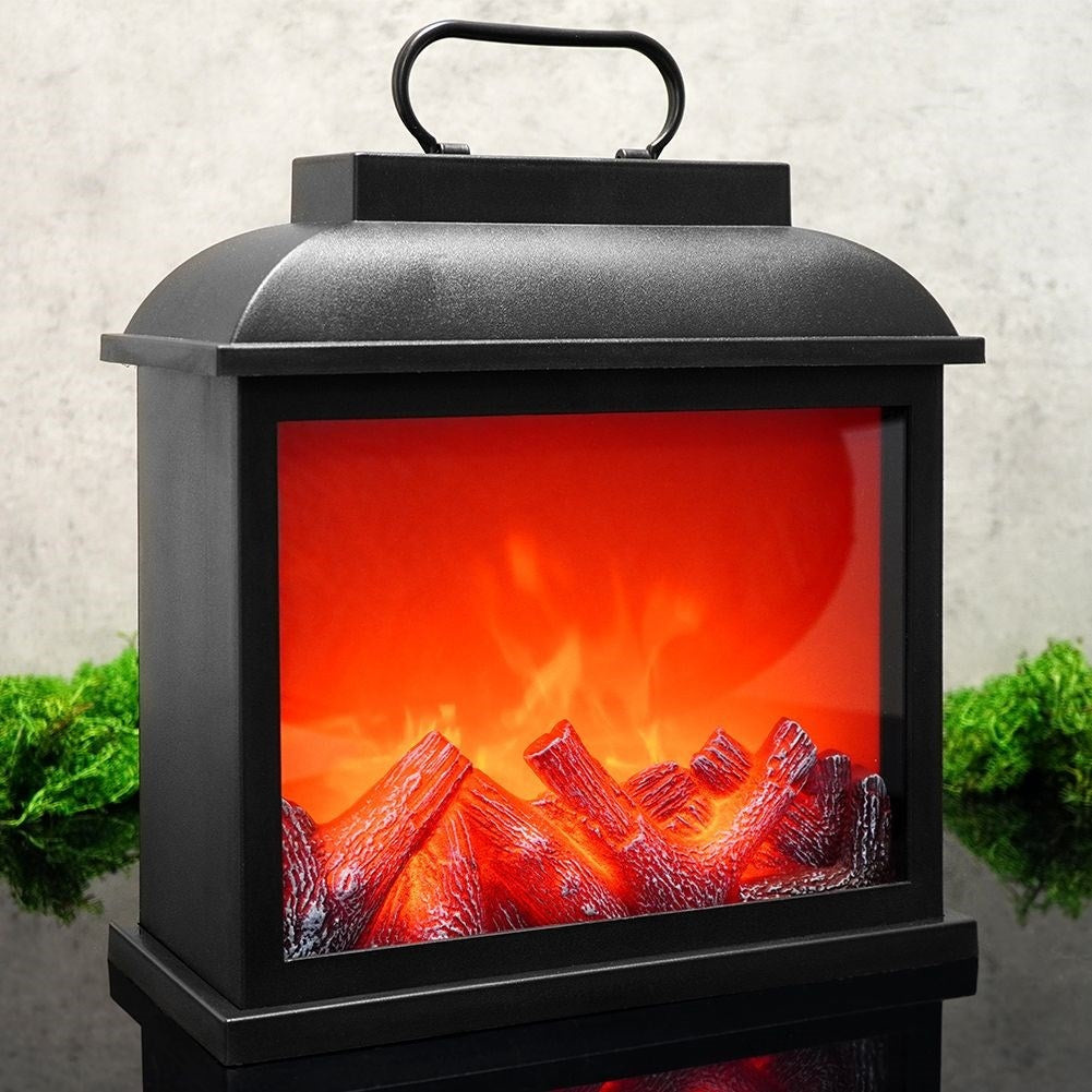 Electric Fireplace with Realistic LED Lights and Flames