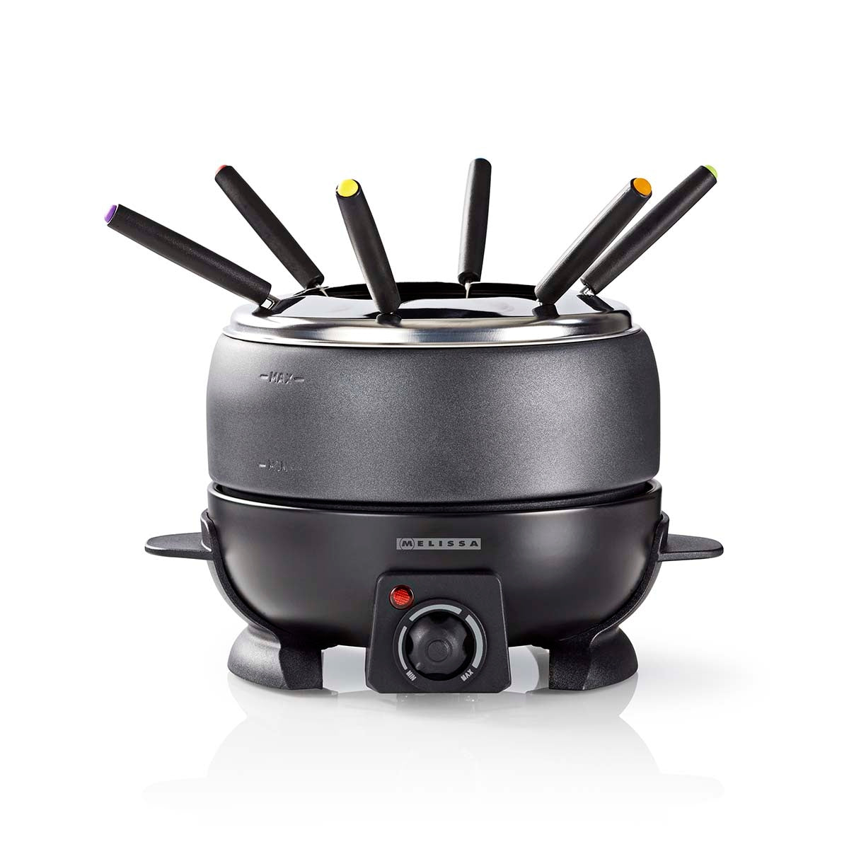 Electric Fondue Set, 2.3L, 6-Person, Adjustable Temp