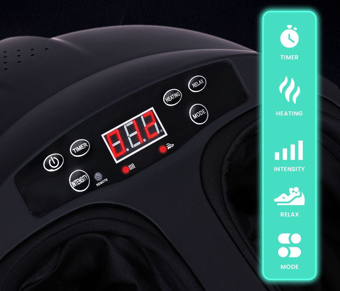 Electric Foot Massager with Heat, 3 Modes, Remote Control