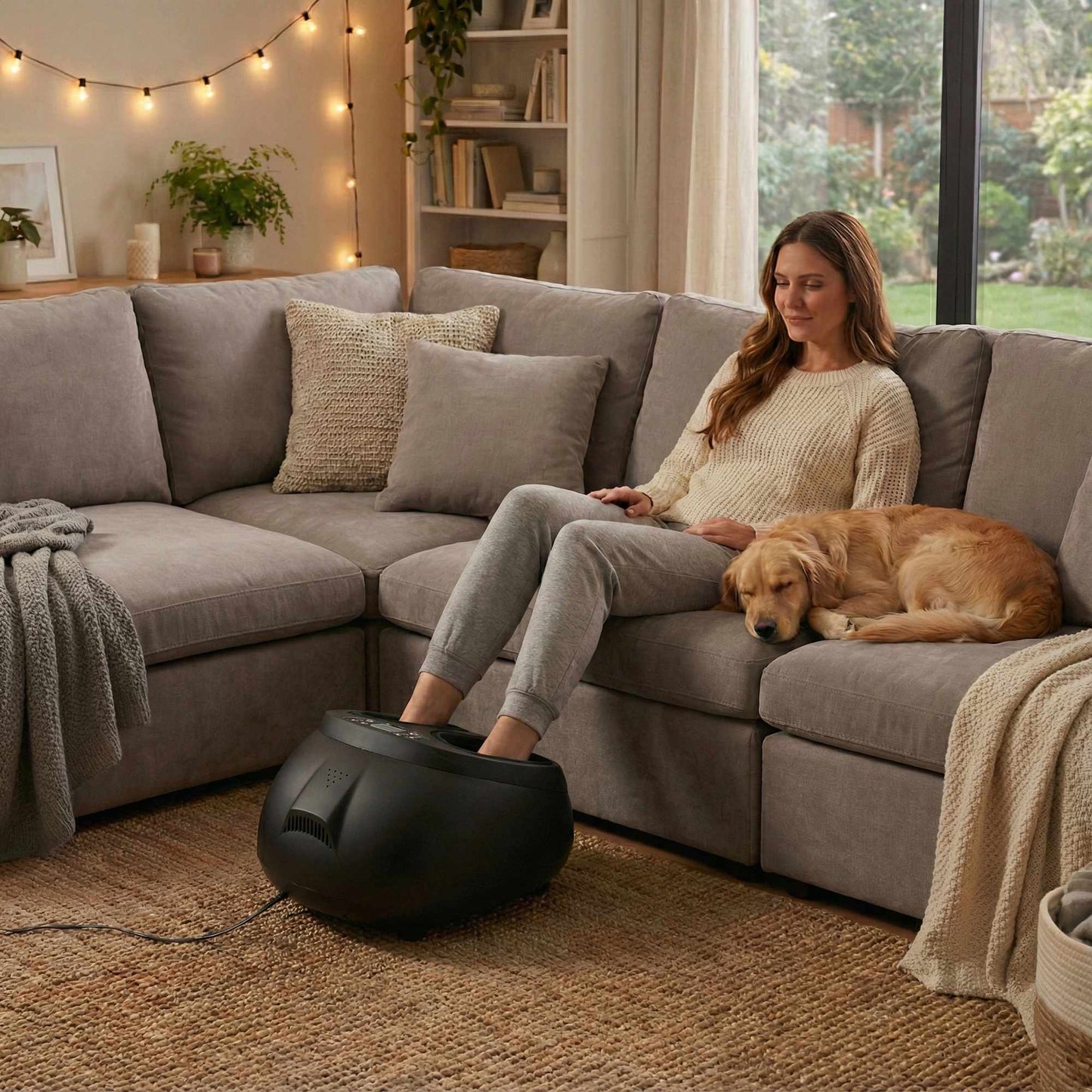 Electric Foot Massager with Heat, 3 Modes, Remote Control