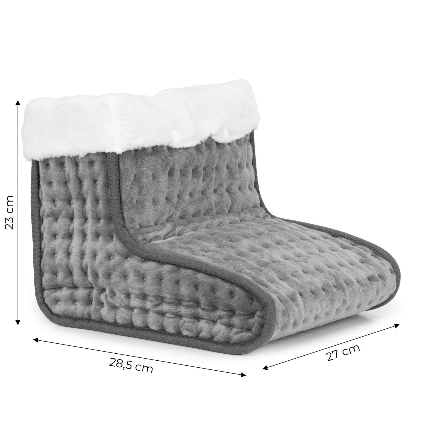 Electric Foot Warmer with Remote, 10 Heat Levels, Dark Grey
