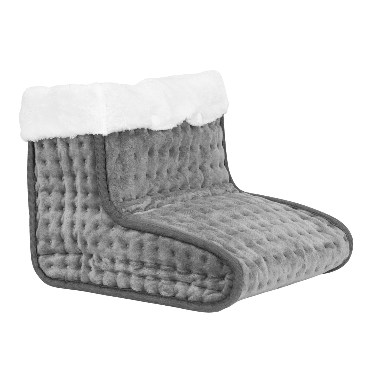 Electric Foot Warmer with Remote, 10 Heat Levels, Dark Grey