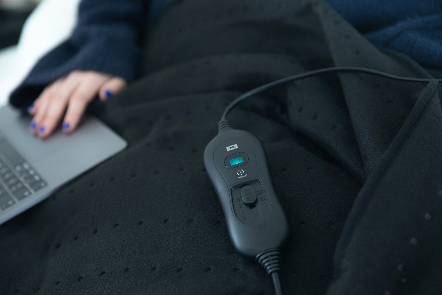 Electric Heating Blanket, 80x150cm, 3 Heat Settings, Black