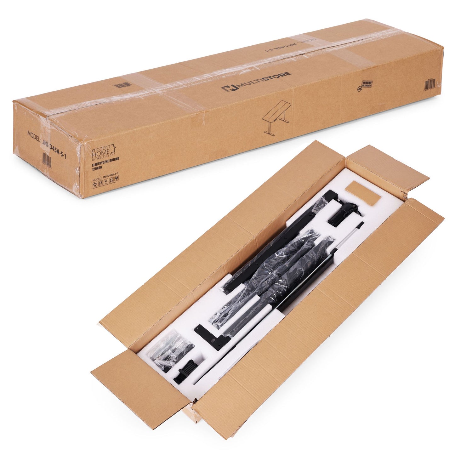 Electric Height-Adjustable Desk, 120x60 cm, 72–117 cm