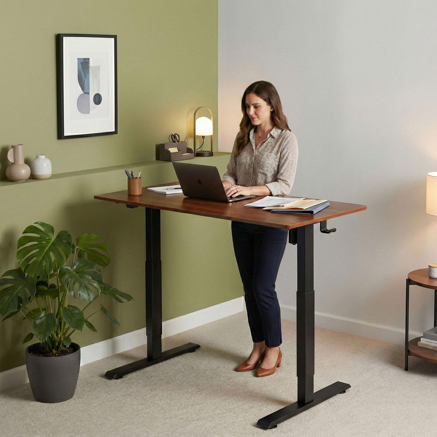 Electric Height-Adjustable Desk, 120x60 cm, 72–117 cm