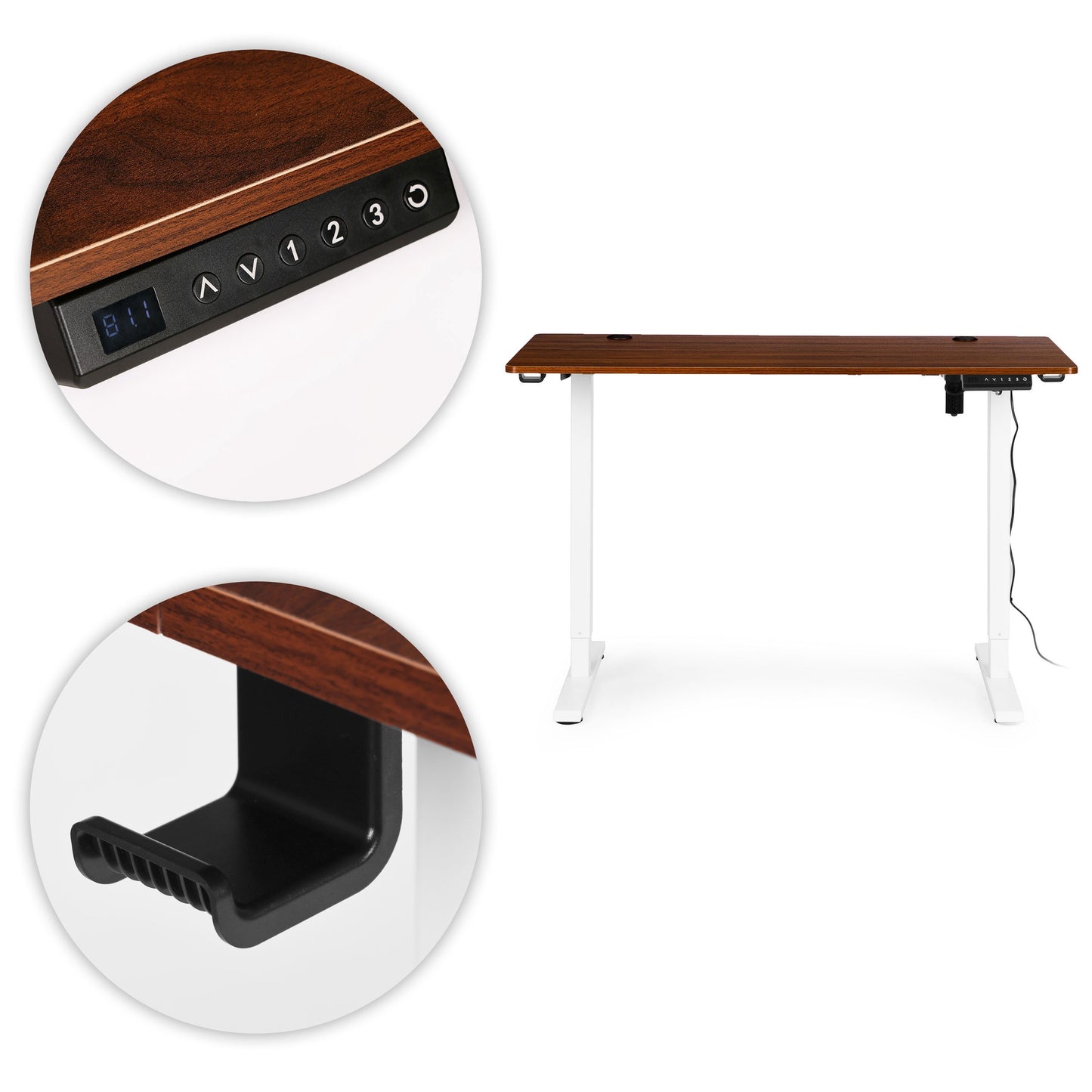 Electric Height Adjustable Desk, 120x60 cm, 72–117 cm Range