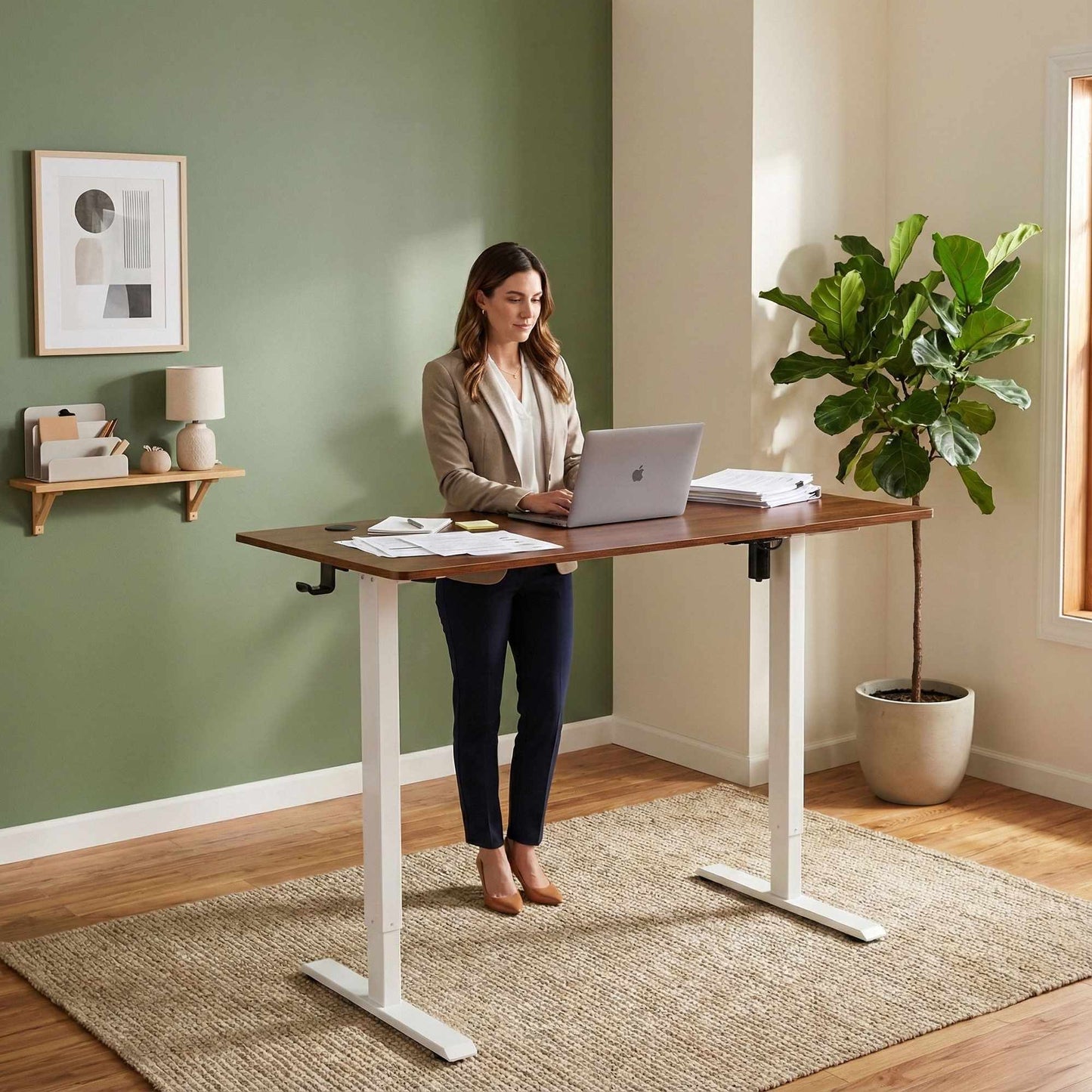 Electric Height Adjustable Desk, 120x60 cm, 72–117 cm Range