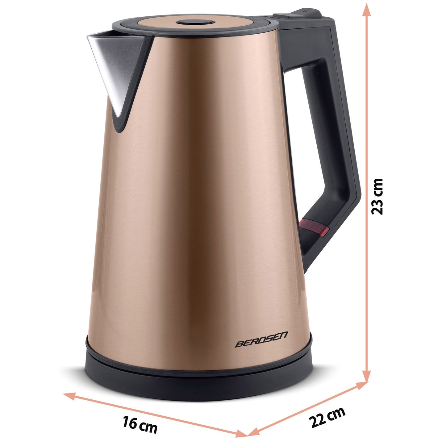 Electric Kettle 1.7L BD-708 Copper colored